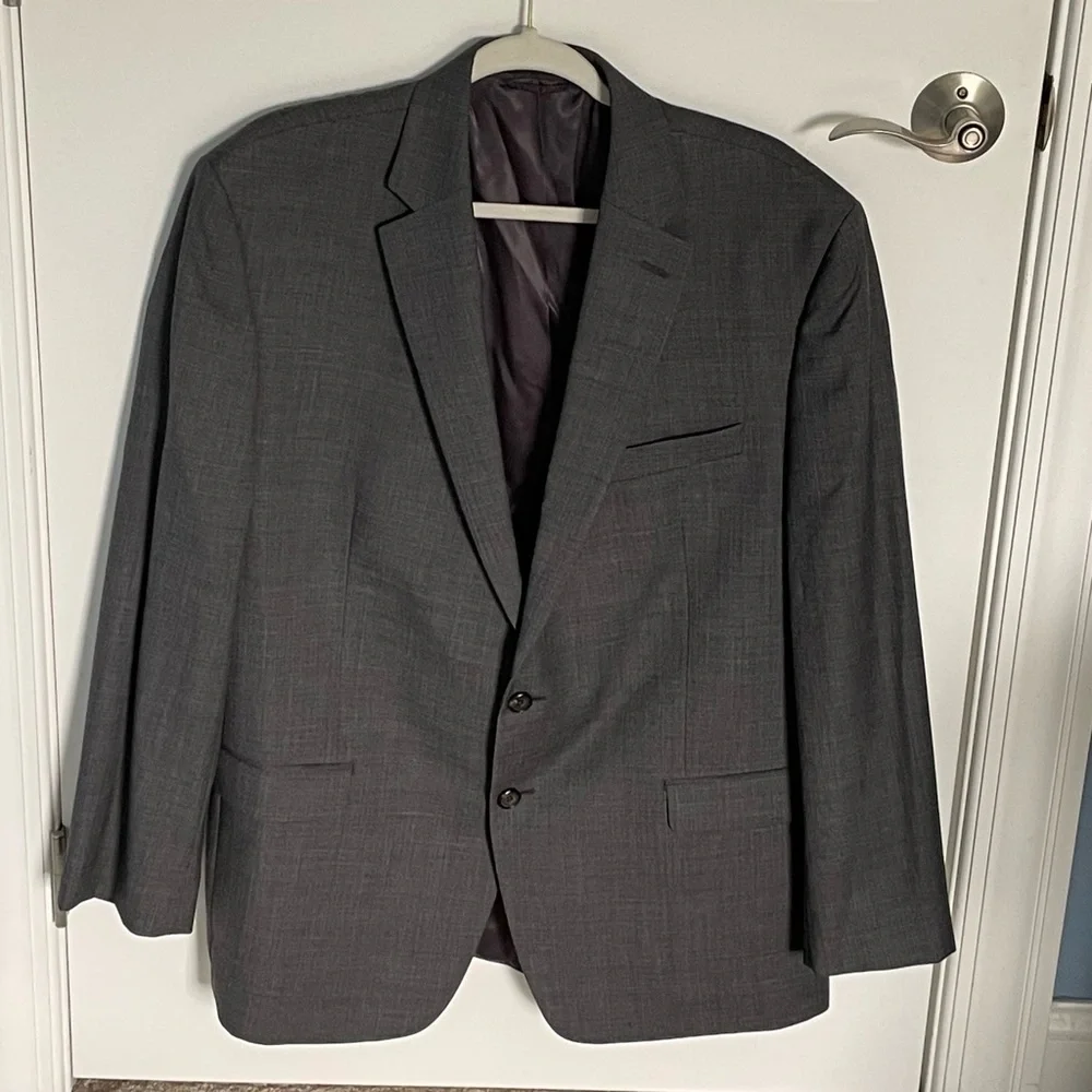 Lauren Ralph Lauren Gray Wool 2 Button Sport Coat Blazer Suit Jacket - 47125